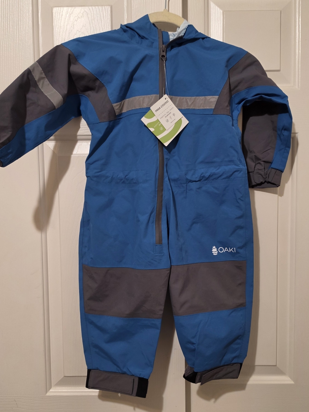 NWT Oaki Oakiwear Kids Rain Suit Size 2T Blue Outdoor Camping Nature School
